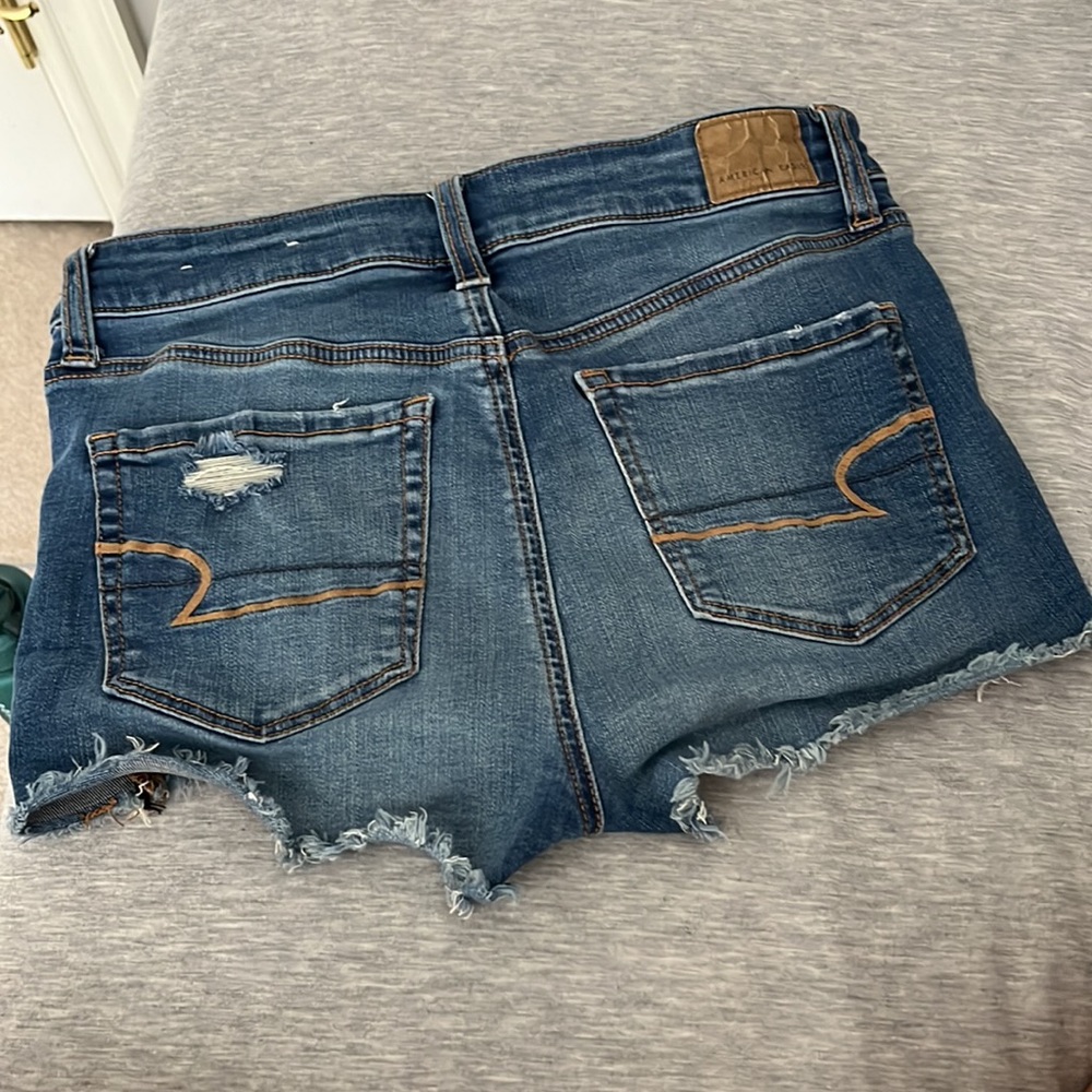American Eagle button fly hi-rise shortie super stretch size 4 - Picture 6 of 7